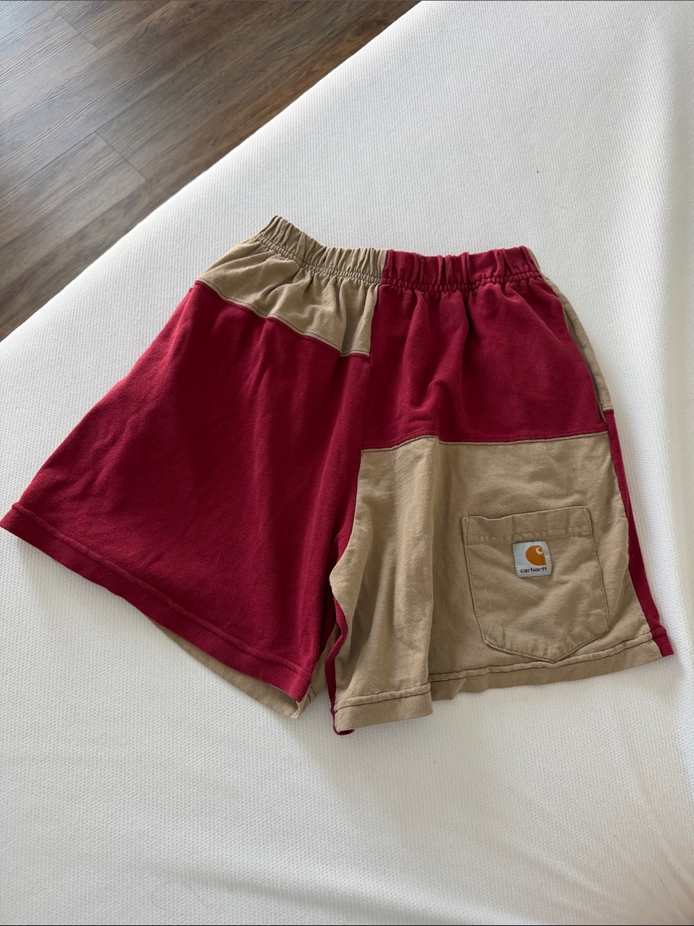 FRANKIE Carhartt Two-Tone Maroon & Tan  Athletic Shorts